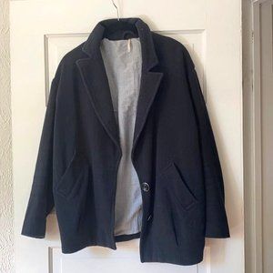 Free People - Oversized Blazer - Navy - Fall Jacket
